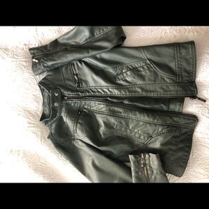 American rag leather bomber jacket